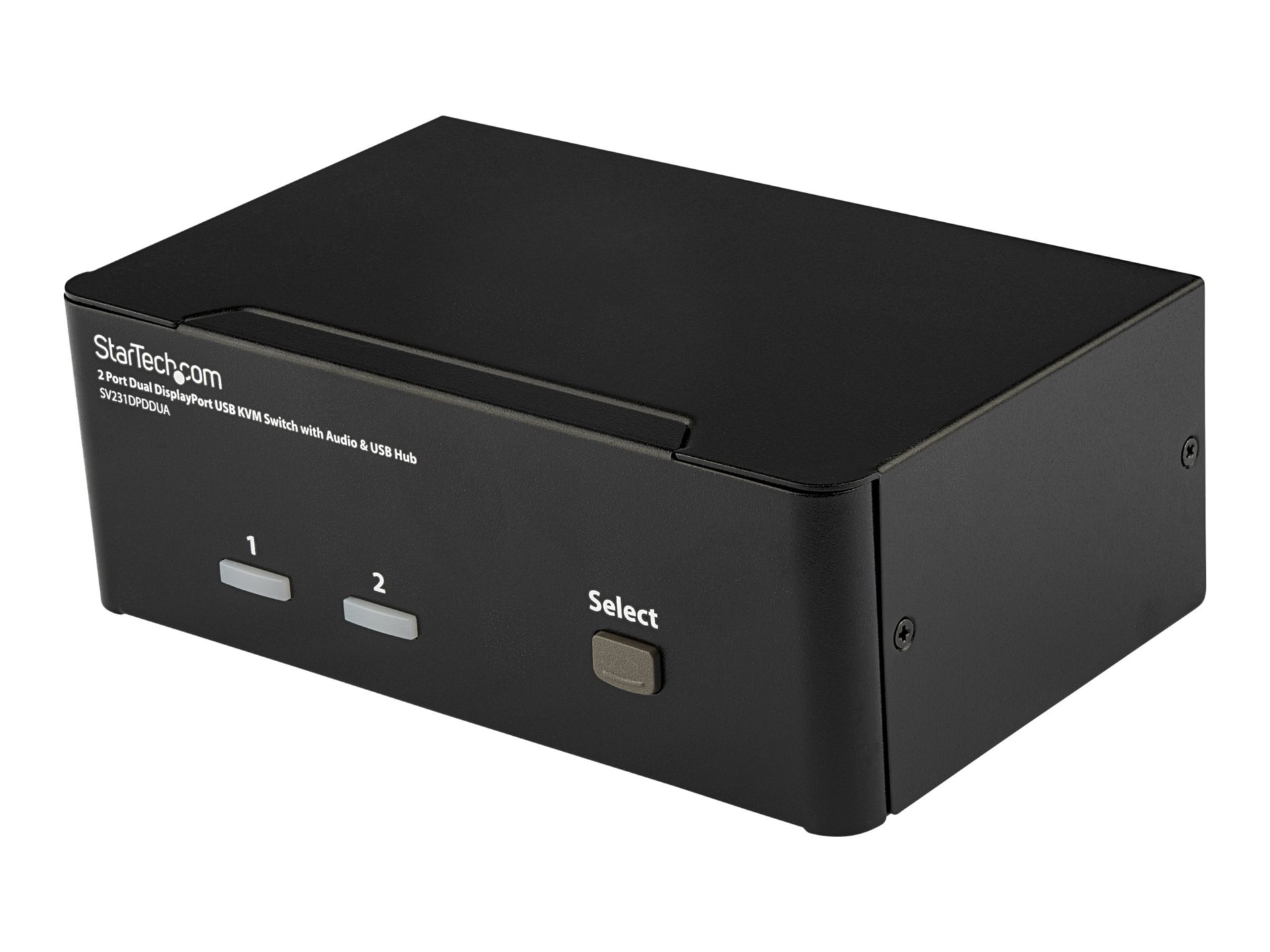 StarTech.com 2 Port Dual DisplayPort USB KVM Switch w/ Audio and USB Hub