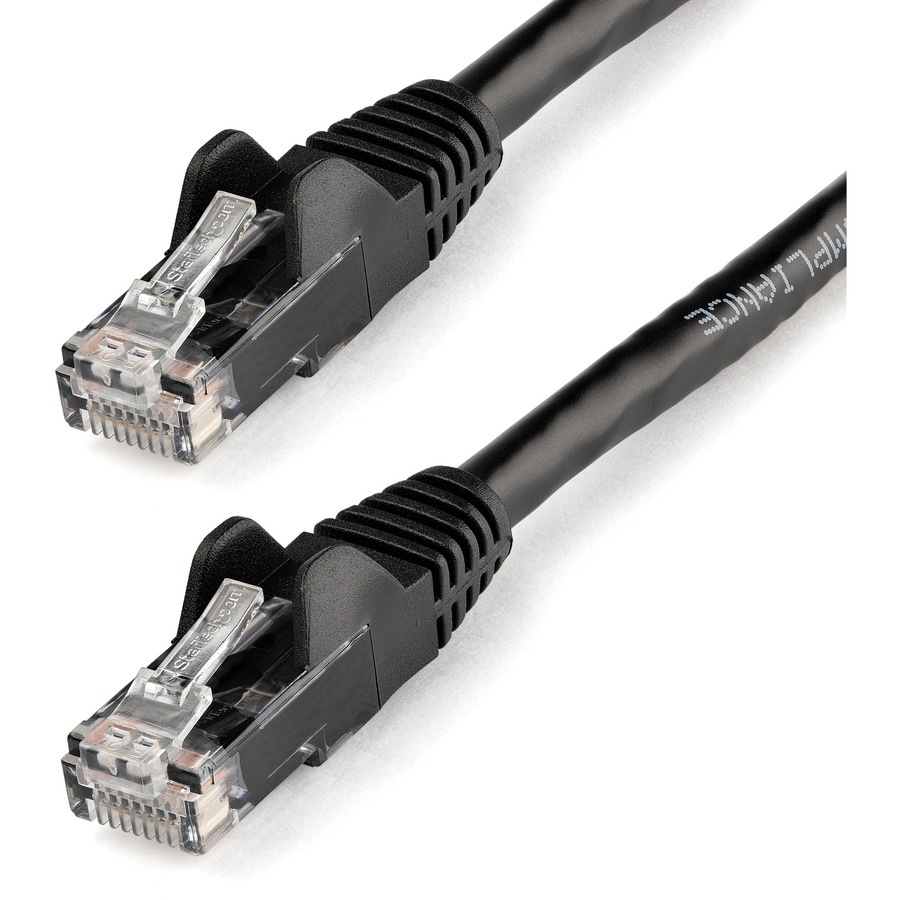 StarTech.com CAT6 Ethernet Cable 15' Black 650MHz PoE Snagless Patch Cord