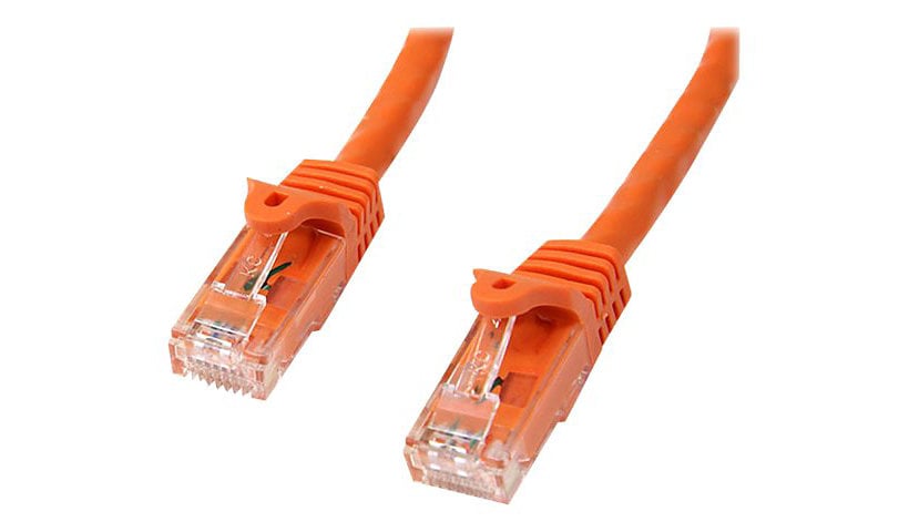 StarTech.com 15ft CAT6 Ethernet Cable - Orange Snagless Gigabit - 100W PoE UTP 650MHz Category 6 Patch Cord UL Certified