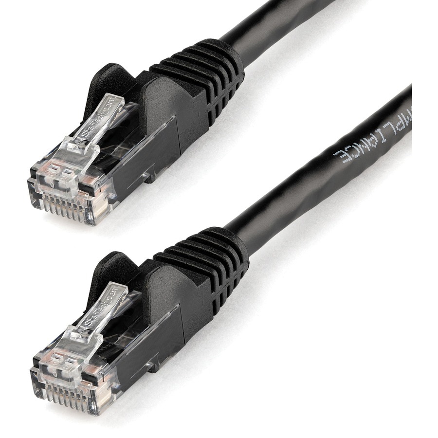 StarTech.com CAT6 Ethernet Cable 25' Black 650MHz PoE Snagless Patch Cord