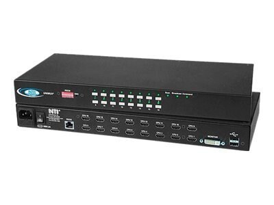 NTI High Density DVI USB KVM Switch UNIMUX-DVI-8HD - KVM switch - 8 ports - managed - rack-mountable