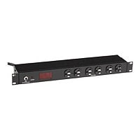 Black Box Metered Rackmount PDU with Front and Rear Outlets - power distribution strip