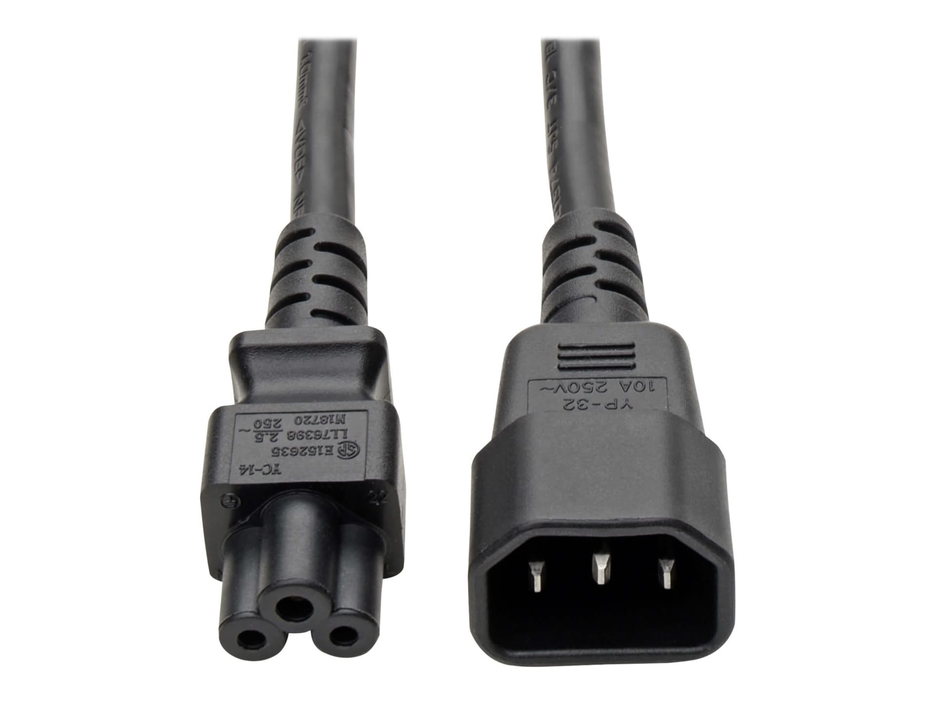 Cumplir ansiedad Poderoso Tripp Lite 6ft Laptop Power Cord Adapter Cable C14 to C5 7A 18AWG 6' -  power cable - IEC 60320 C14 to IEC 60320 C5 - 6 - P014-006 - Power Cables -  CDW.com