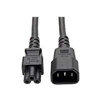 Eaton Tripp Lite Series Laptop Power Adapter Cord, C14 to C5 Adapter - 7A, 250V, 18 AWG, 6 ft. (1.83 m), Black - power