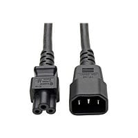 Eaton Tripp Lite Series Laptop Power Adapter Cord, C14 to C5 Adapter - 2.5A, 250V, 18 AWG, 6 in., Black - power cable -