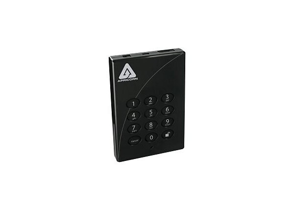 Apricorn Aegis Padlock Pro A25-PLe256-500 - hard drive - 500 GB - USB 2.0 / eSATA