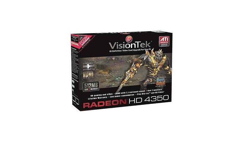 VisionTek Radeon HD 4350 - carte graphique - Radeon HD 4350 - 512 Mo