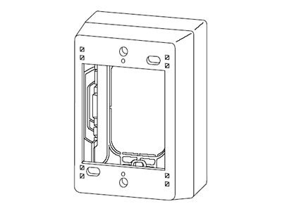 Wiremold Device Box Fitting Series Extra Deep Box - White - surface mount b