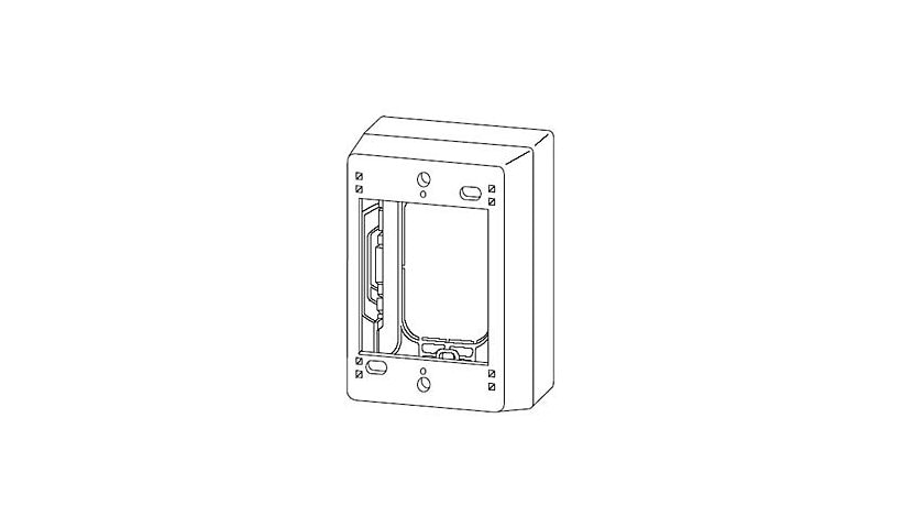 Wiremold Device Box Fitting Series - Extra Deep Box - White