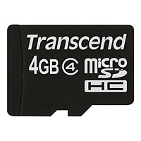 Transcend - flash memory card - 4 GB - microSDHC
