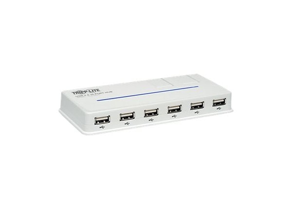 Tripp Lite 10-Port w/ 2 Swivel USB 2.0 / USB 1.1 Hub 480Mbps 110V/220V