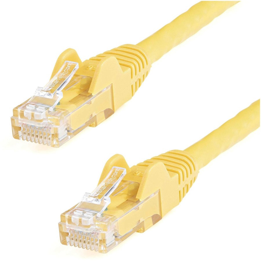 StarTech.com CAT6 Ethernet Cable 25' Yellow 650MHz PoE Snagless Patch Cord