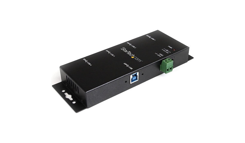 StarTech.com 4 Port USB 3.0 Hub (USB-A) - Metal Industrial Hub - Mountable