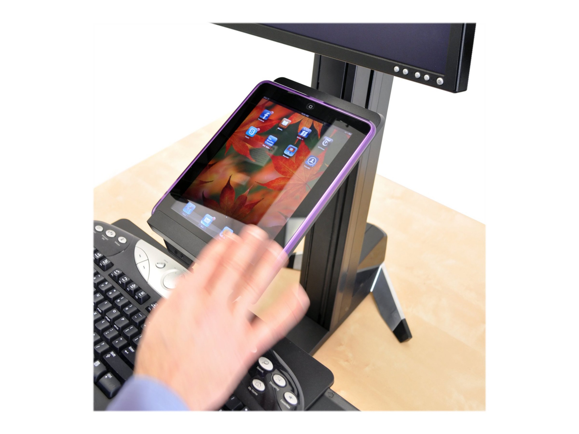 Ergotron WorkFit-S Tablet/Document Holder mounting component - for tablet -