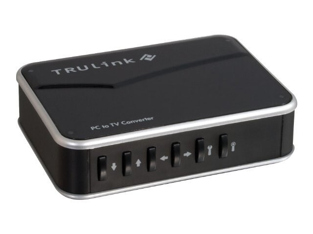 C2G TruLink VGA to Composite PC-TV Video Adapter - video converter - black
