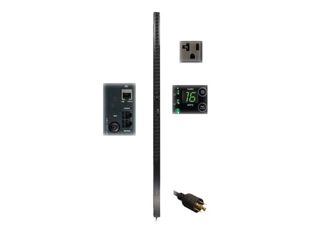 Tripp Lite PDU 3-Phase Monitored 120V 5.7kW L21-20P 36 5-15/20R 0URM - vertical rackmount - power distribution unit -