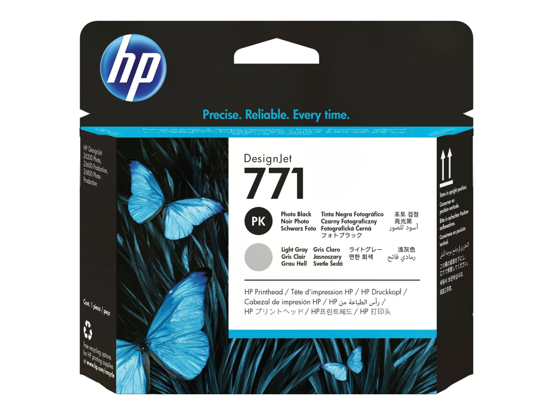 HP 771 (CE020A) Original Inkjet Printhead - Single Pack - Photo Black - 1 E