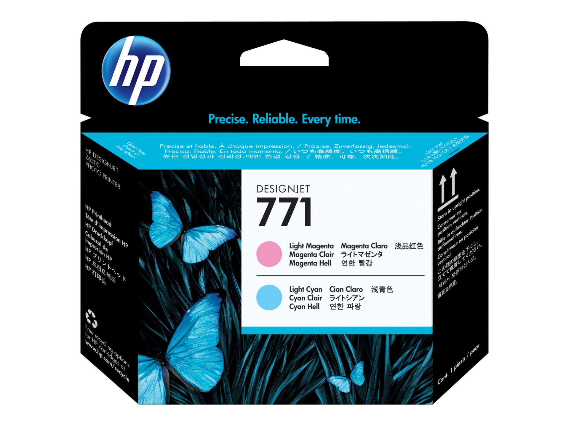 HP 771 (CE019A) Original Inkjet Printhead - Single Pack - Cyan - 1 Each