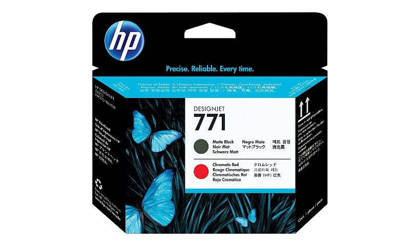 HP 771 (CE017A) Original Inkjet Printhead - Single Pack - Matte Black, Red - 1 Each