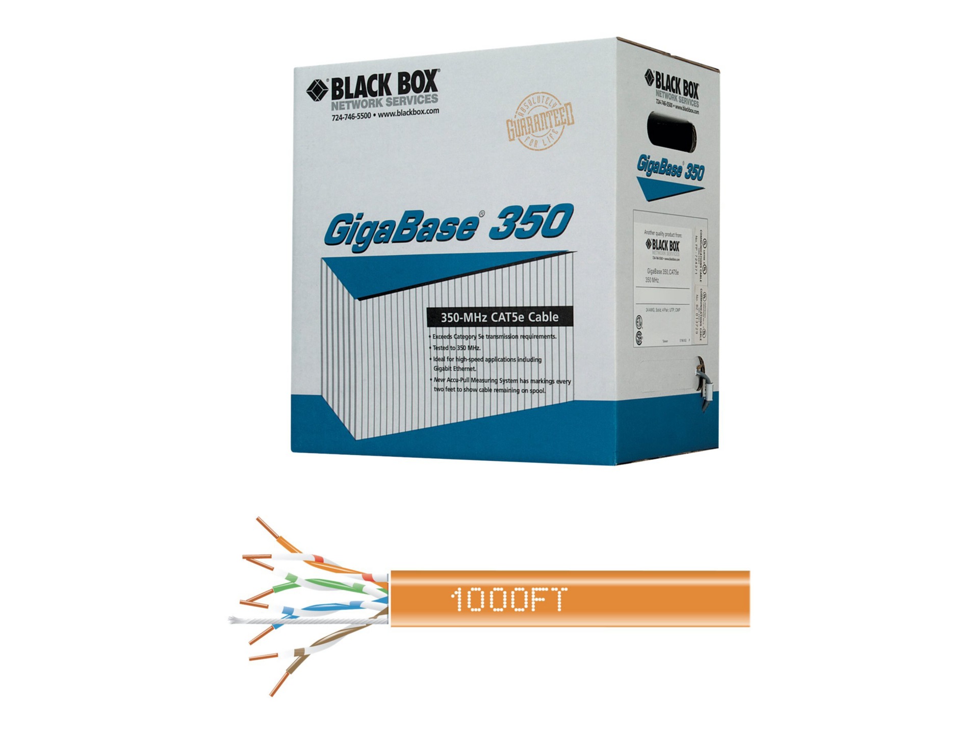 BLACK BOX 1000FT CAT5 GIGABASE 350