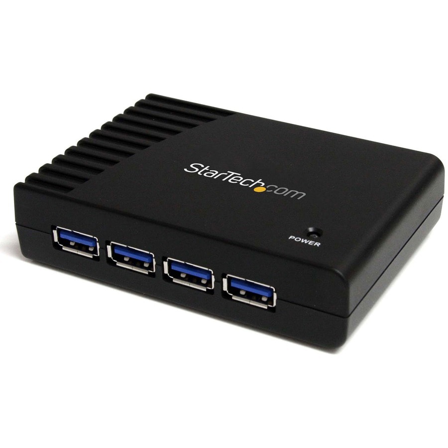 Powered 4-Port USB 3.0 Hub 5Gbps Portable Compact for PC Mac Laptop Desktop  845832013589