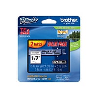 Brother TZe-1312PK - laminated tape - 2 cassette(s) - Roll (0.47 in x 26.2
