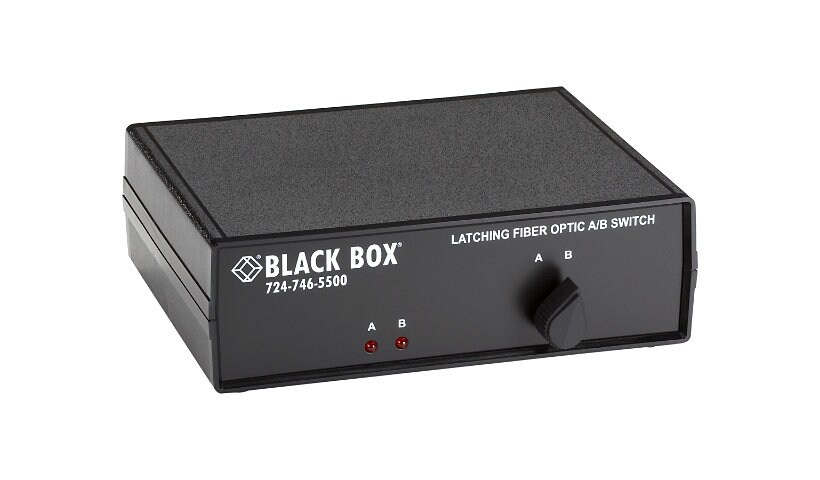 Black Box Fiber Optic A/B Desktop Switch Latching with ST MM Connectors