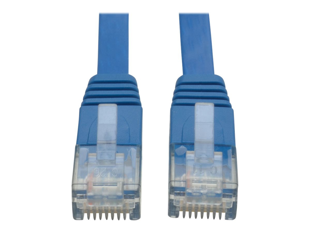 Eaton Tripp Lite Series Cat6 Gigabit Snagless Molded Flat (UTP) Ethernet Cable (RJ45 M/M), PoE, Blue, 25 ft. (7.62 m) -