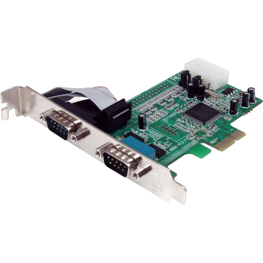 StarTech.com 2-Port PCI Express RS232 Serial Adapter Card, 16550 UART, PCIe to Dual Serial DB9, Windows/Linux, TAA