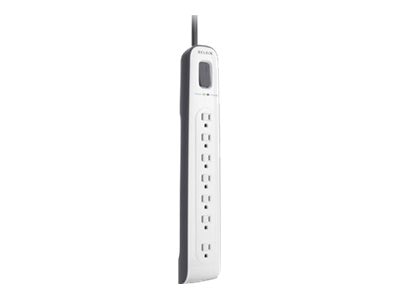 Belkin 7-Outlet AV Power Strip Surge Protector - 12ft Cord - White