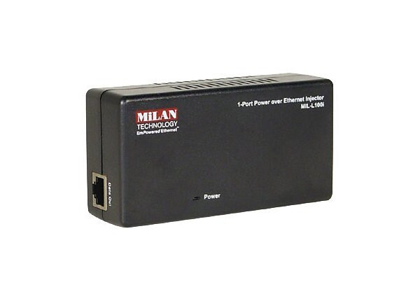 MiLAN EmPowered Etherent Single-port Power over Ethernet Injector MIL-L100i - PoE injector