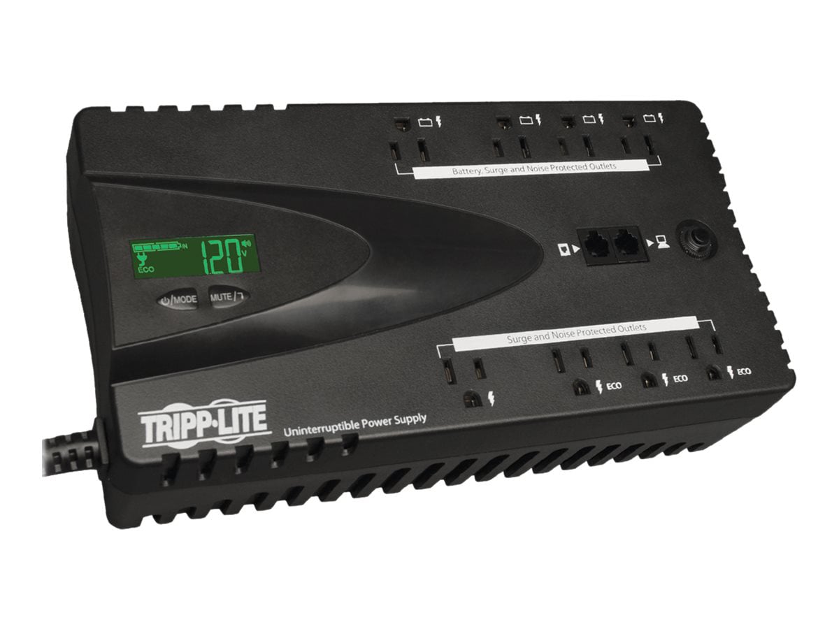 Tripp Lite UPS 650VA 325W Eco Green Battery Back Up LCD 120V USB RJ11 PC - UPS - 325 Watt - 650 VA