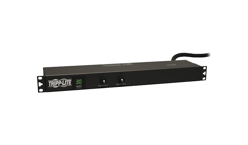 Tripp Lite PDU Metered 120V 30A 5-15/20R 12 Outlet L5-30P Horizontal 1URM - horizontal rackmount - power distribution