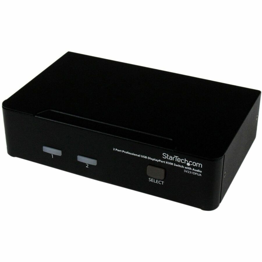 StarTech.com 2 Port USB DisplayPort KVM Switch with Audio - Desktop KVM