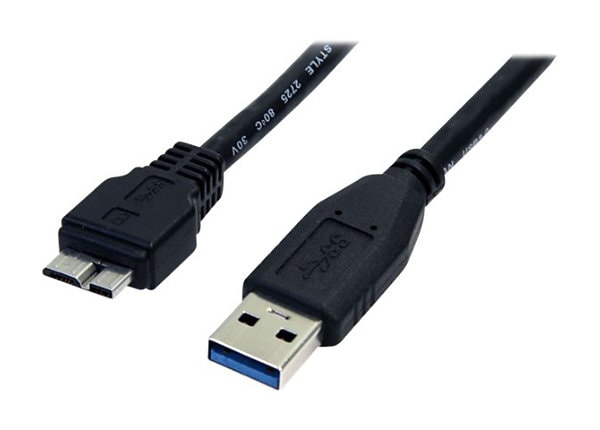 StarTech.com 3 ft USB 3.0 to Micro B Cable - Black - SuperSpeed 3,0 - M/M