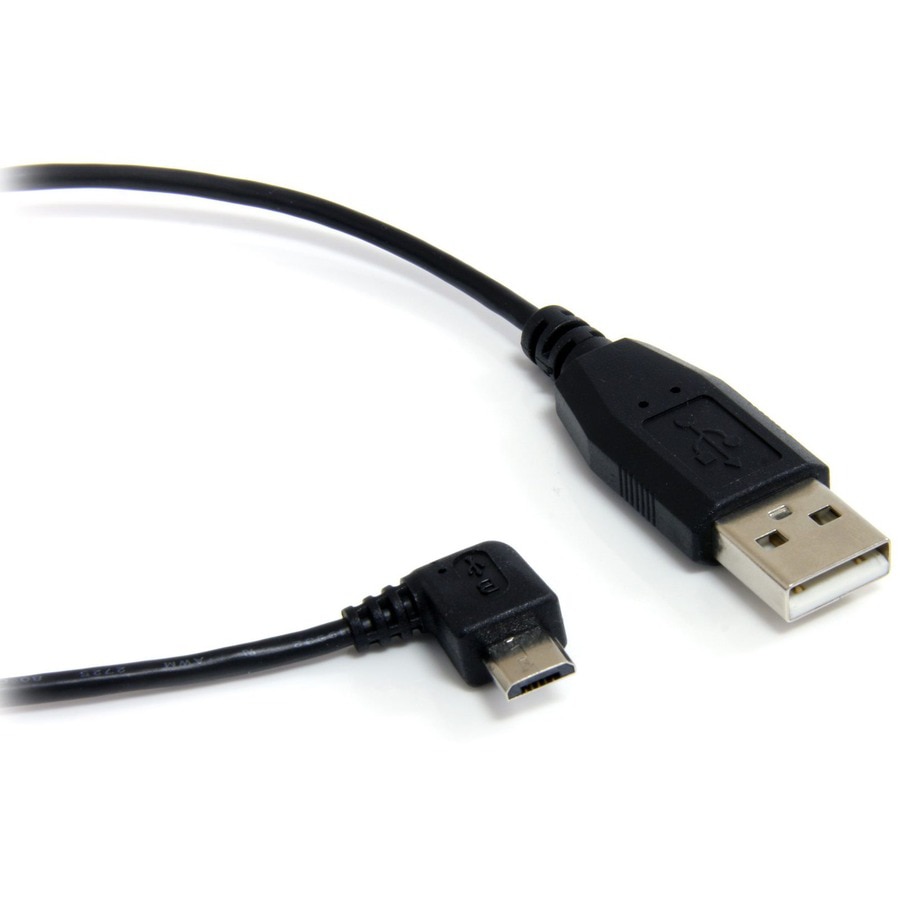 StarTech.com 1 ft / 30cm Micro USB Cable - A to Right Angle Micro B - USB T