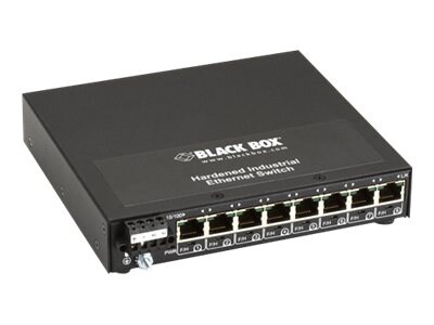 Black Box Hardened Industrial Ethernet Switch Panel-Mount - switch - 8 ports