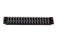 C2G 16-Port Patch Panel - Blank Keystone - 1U - 19" - patch panel - 1U - 19