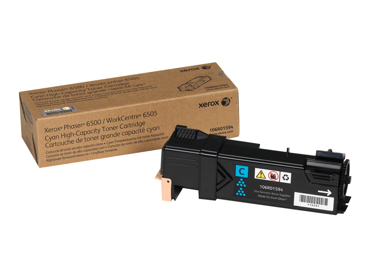 Xerox Phaser 6500 - High Capacity - cyan - original - toner cartridge