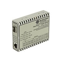 Black Box FlexPoint Media Converter, RJ45 to SFP, MMF or SMF, 10/100/1000