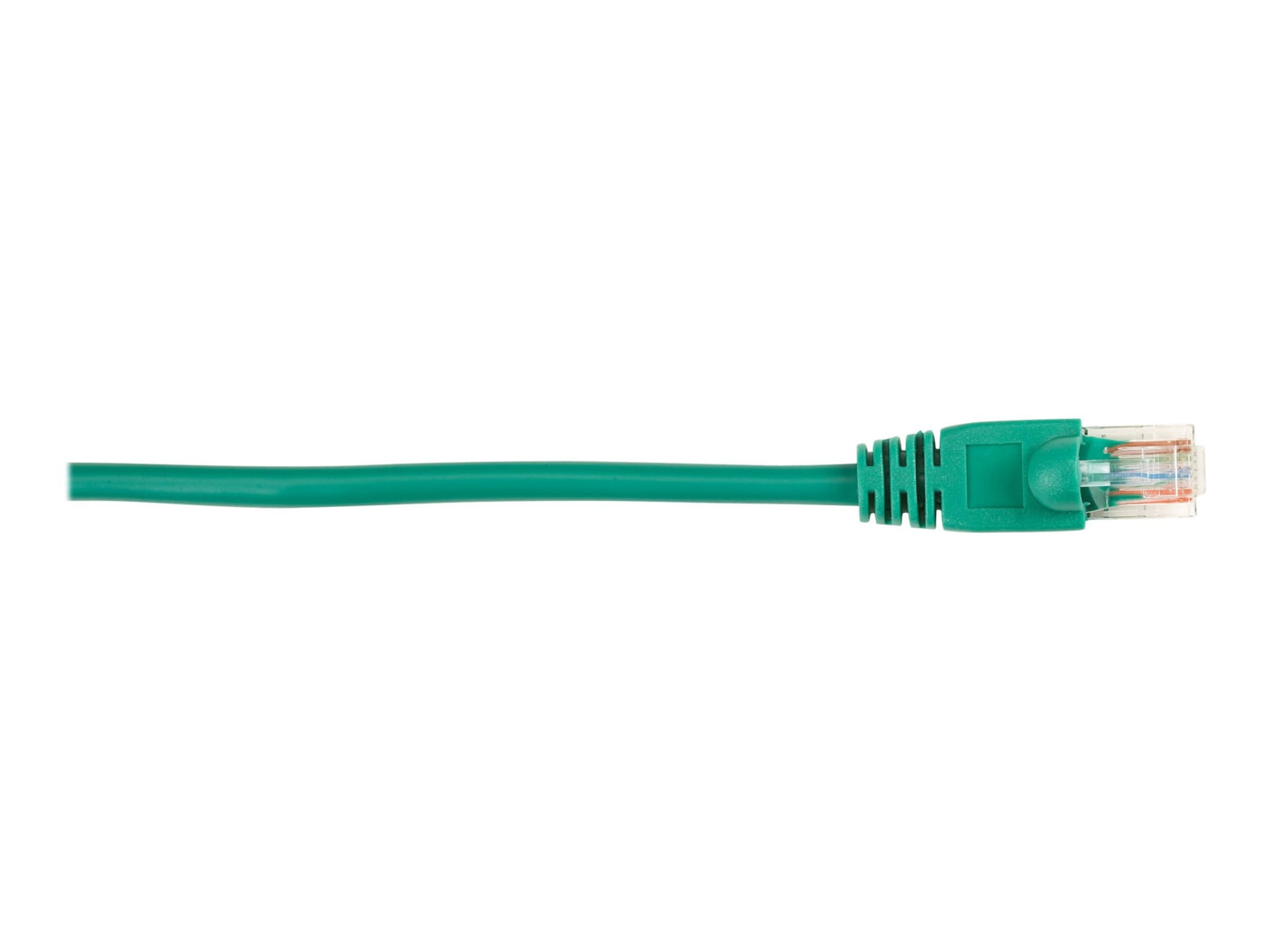 Black Box 10ft Cat5 Cat5e UTP Ethernet Patch Cable Green PVC Snagless, 10'
