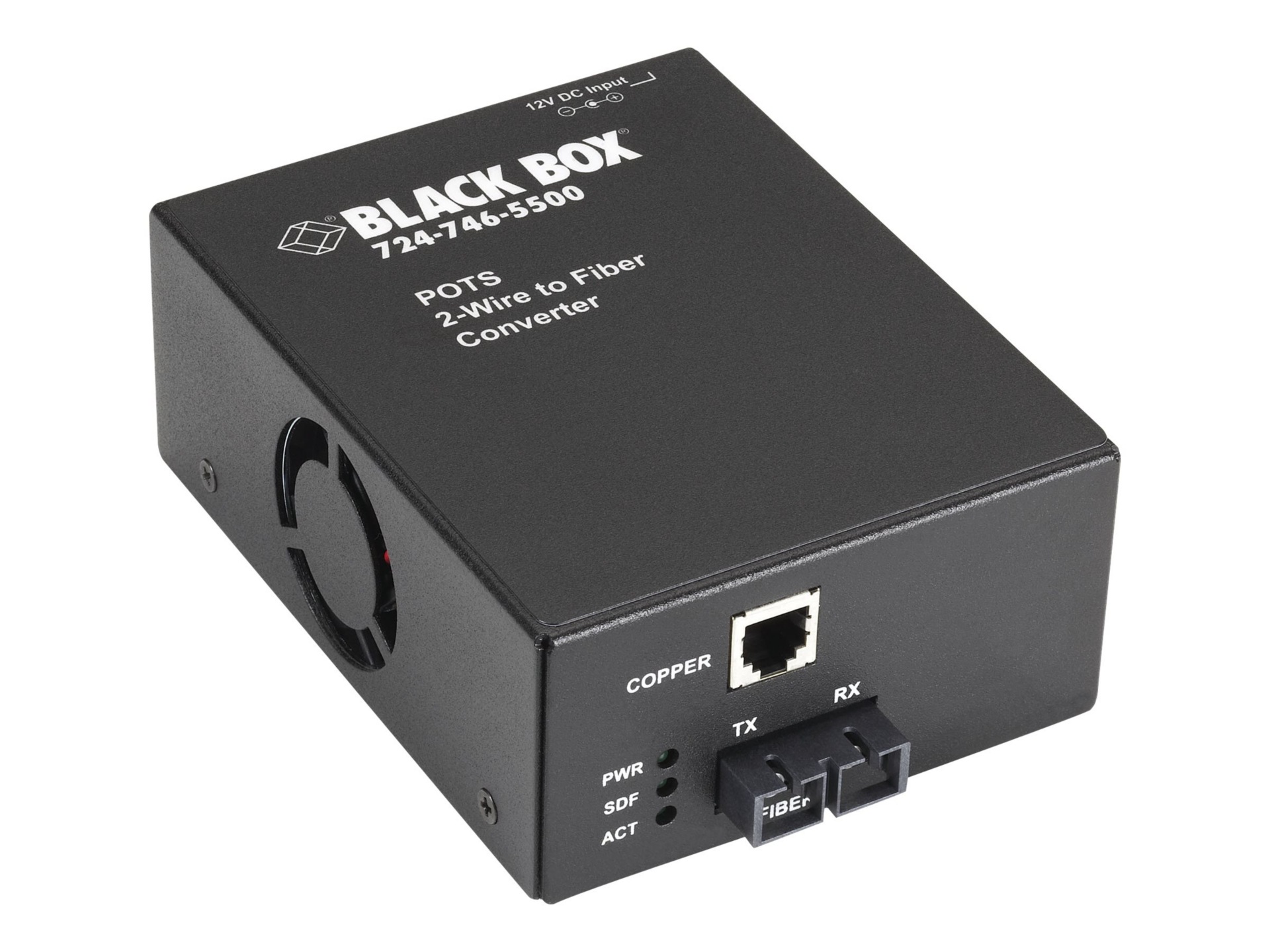 Black Box POTS 2-Wire to Fiber Converter - short-haul modem