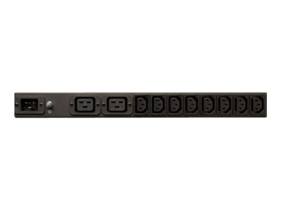 Thumbnail 2 of 4 for Eaton Tripp Lite Series PDU Basic Dual Volt 100V-240V 20A 2 C19; 12 C13 Horizontal 1URM - horizontal rackmount - power