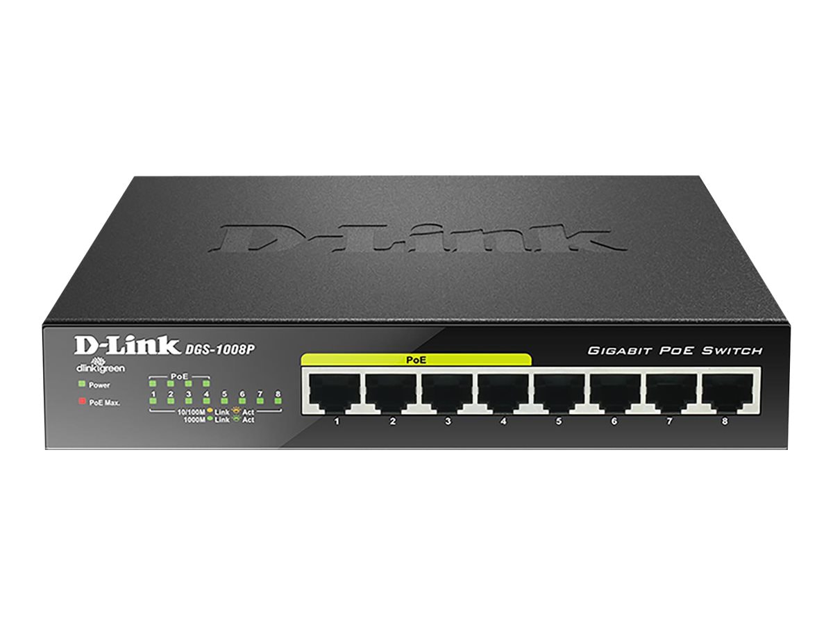D-Link DGS 1008P 8-Port Gigabit Ethernet Switch