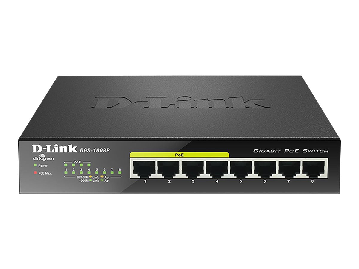 D-Link DGS-1008P Switch 8 puertos