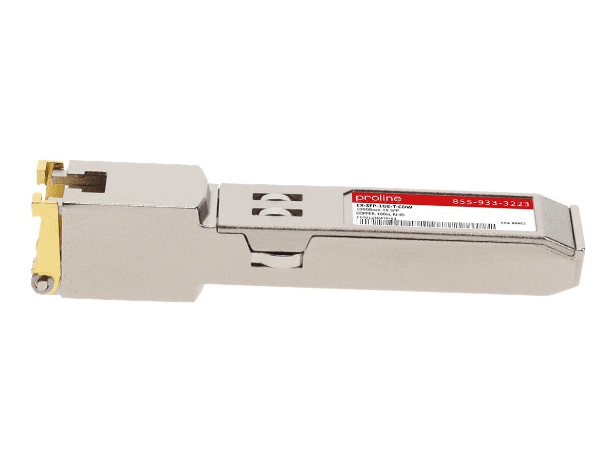 Thumbnail 2 of 16 for Proline Juniper Networks® EX-SFP-1GE-T Compatible TAA 10/100/1000Base-TX SFP Transceiver (Copper, 100m, RJ-45)