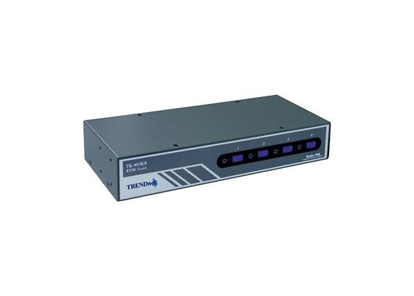 TRENDnet TK 403KR - KVM / audio switch - 4 ports - rack-mountable