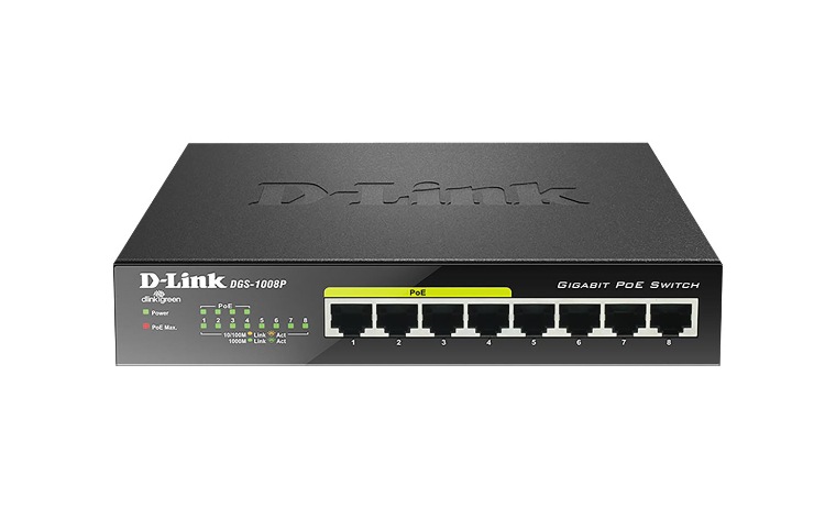 D-Link DGS 1008P - switch - 8 ports - unmanaged - DGS-1008P