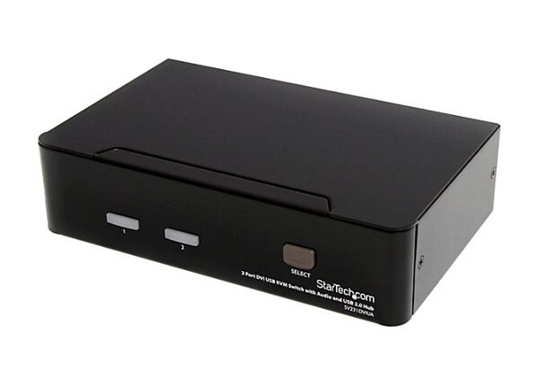 StarTech.com 2 Port DVI USB KVM Switch with Audio and USB 2.0 Hub - KVM / audio / USB switch - 2 ports