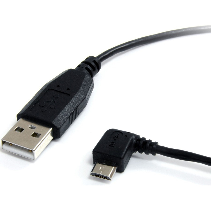 StarTech.com 3 ft / 91cm Micro USB Cable - A to Left Angle Micro B - USB Ty